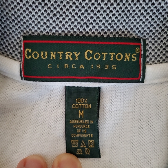 Mens Country Cotton Golf Polo Shirt Size M - Picture 3 of 4